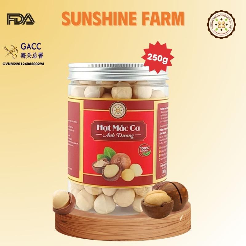 SUNSHINE FARM Roasted Raw Macadamia (Whole Nuts) 250g, Box Cover